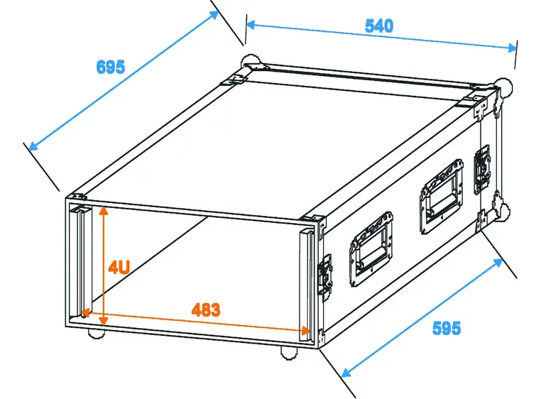 Amplifier rack PR-2ST,  4U, 55cm deep 